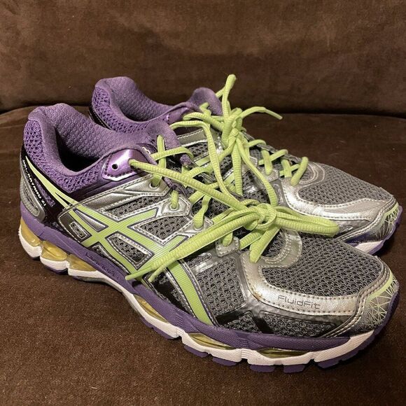 Mint Condition ASICS GEL KAYANO 21 10 US 42 EUR Womens Running Shoes Purple - Picture 3 of 12